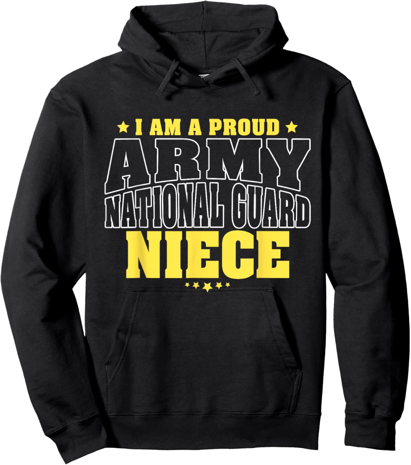 I Am A Proud Army National Guard Niece - Military Family Hoodie - Hoodie | Black
