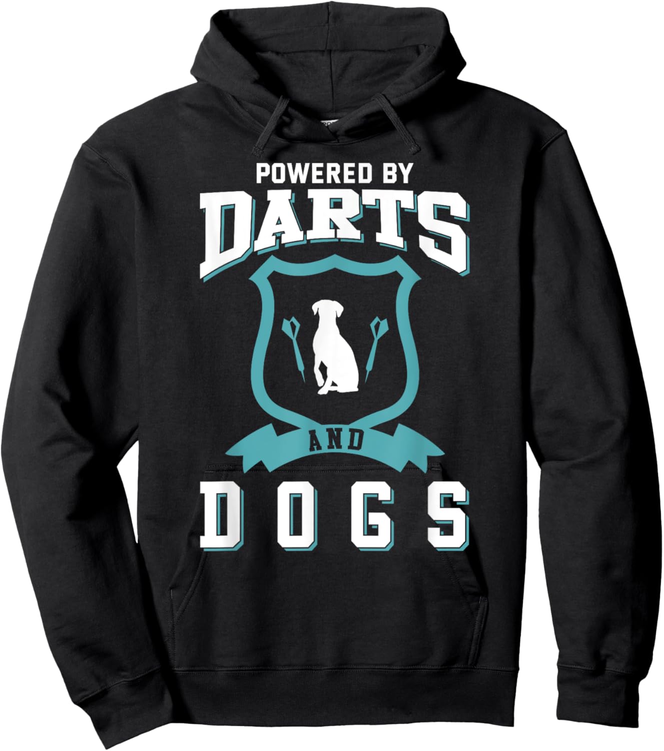 Darts Shirt Funny Dog Lover Quote Joke Darts Player Hoodie - Hoodie | Black