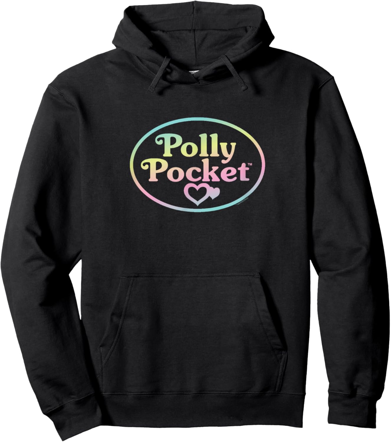 Polly Pocket - Polly Pocket Rainbow Ombre Logo Hoodie - Hoodie | Black