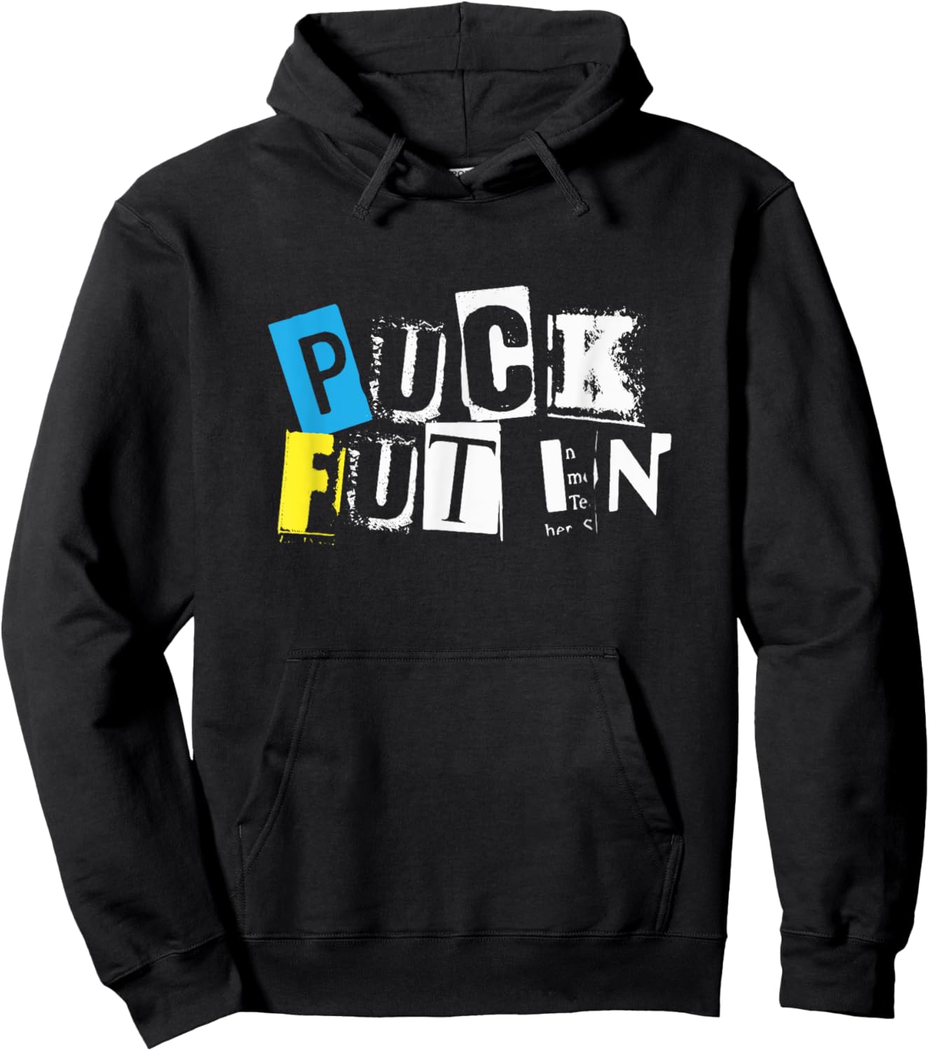 Puck Futin Anti Putin Ukrainian Flag I Stand With Ukraine Hoodie - Hoodie | Black