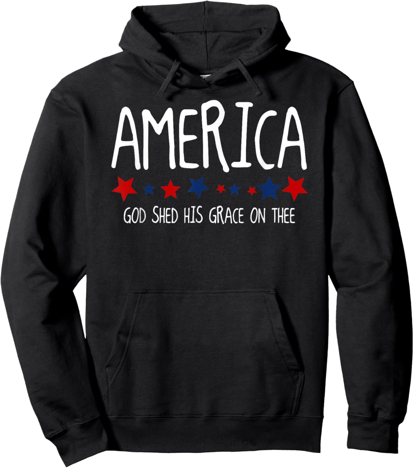 America God Shed His Grace on Thee 4th of July Men Women Hoodie - Hoodie | Black