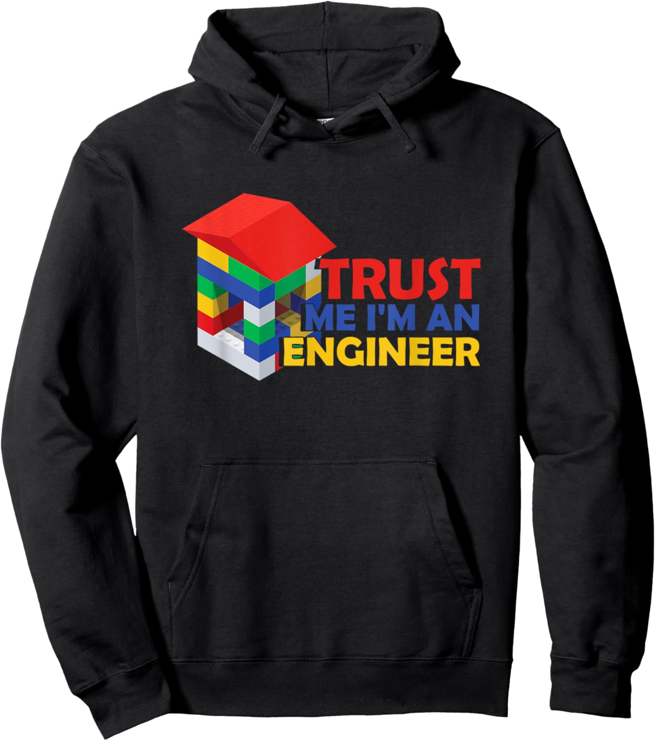 Trust Me I Am An Engineer | Building Blocks| Master Builder Hoodie - Hoodie | Black