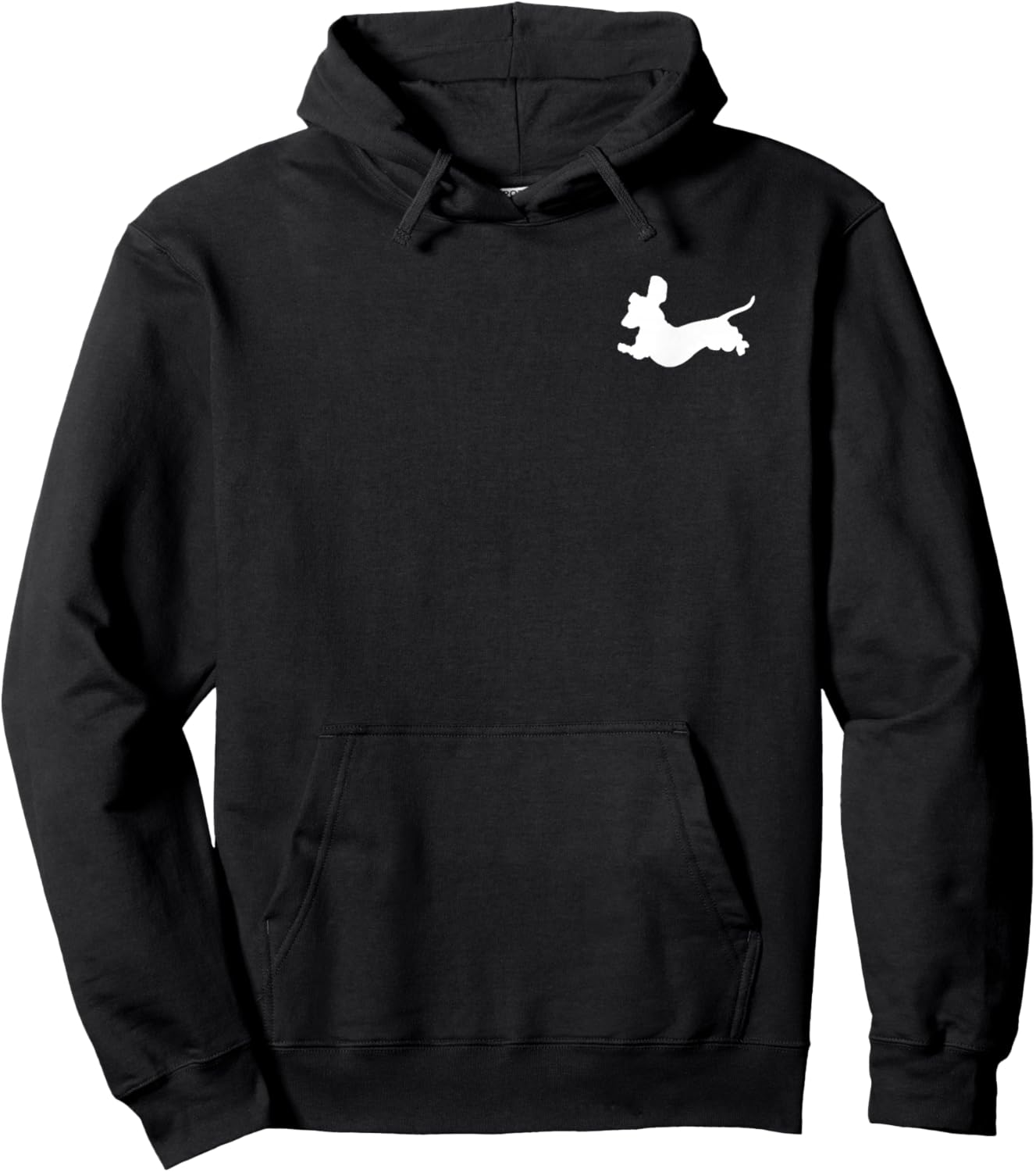 Dachshund dachshund dog silhouette retro Gift Women Girls Kids Hoodie - Hoodie | Black