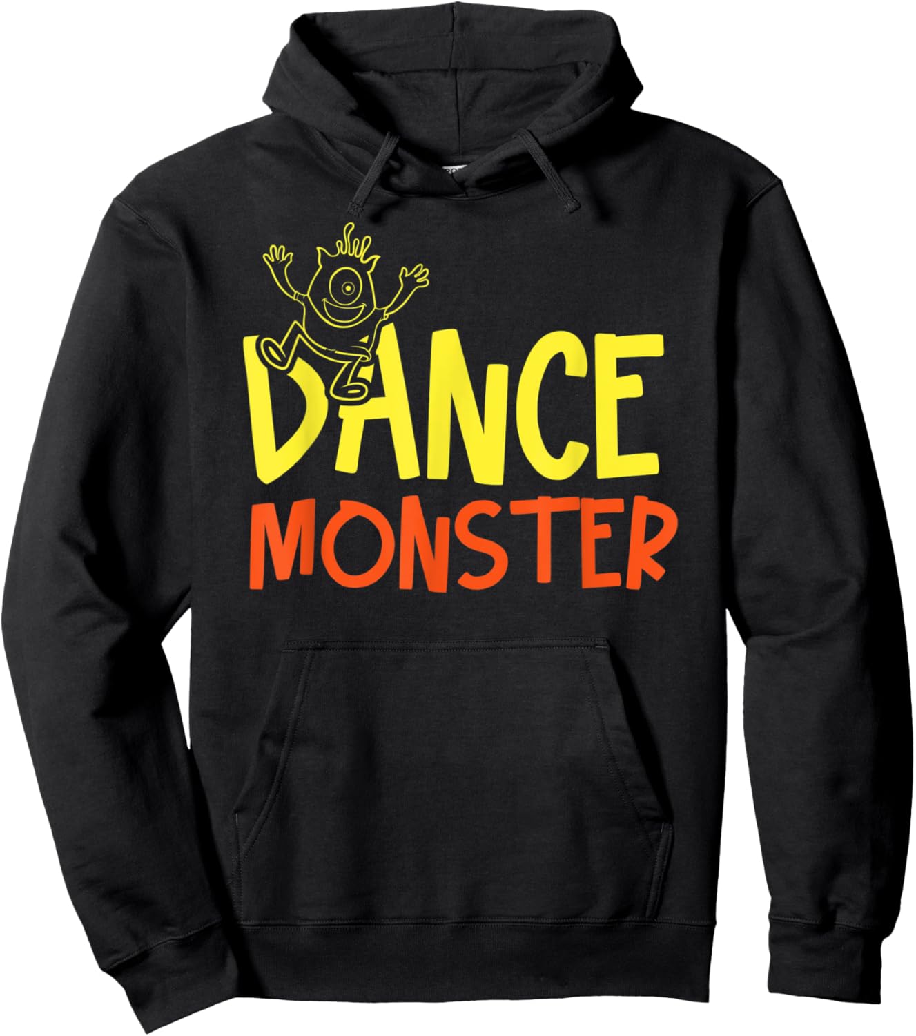 Cool Dance Monster Artwork Dancing Music Lovers Hoodie - Hoodie | Black