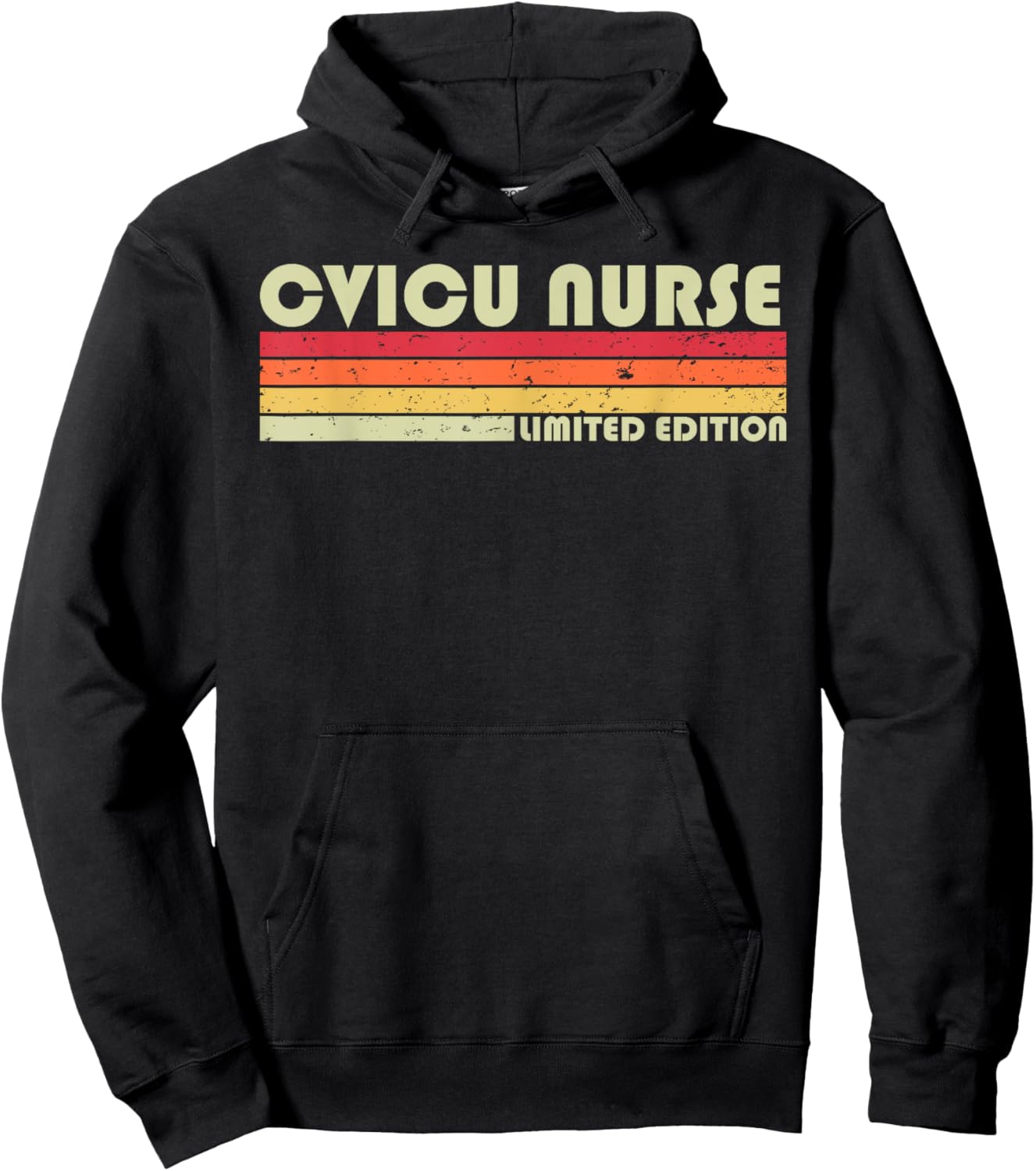 CVICU NURSE Funny Job Title Profession Birthday Worker Idea Hoodie - Hoodie | Black