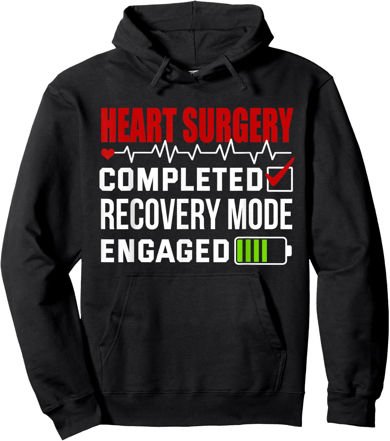 Open Heart Surgery Bypass Survivor Hoodie - Hoodie | Black