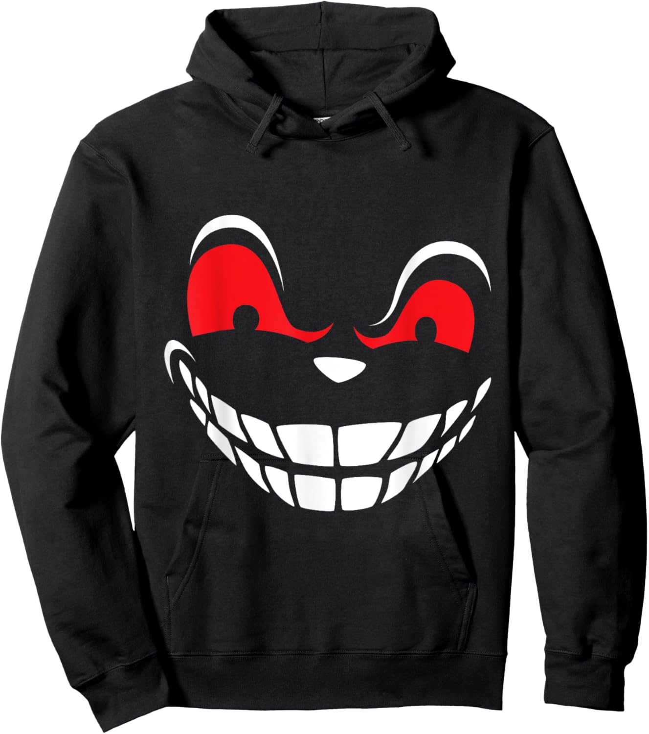 Horror Halloween Evil Grin Smile Costume Party Outfit Hoodie - Hoodie | Black