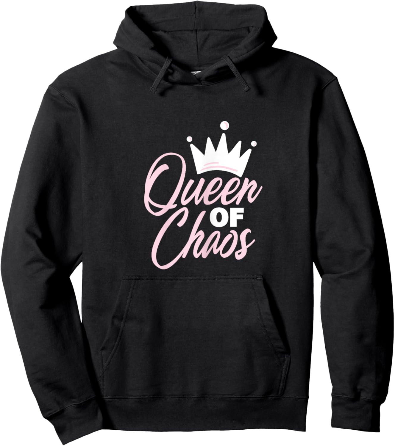 Queen Of Chaos Funny School Teaching Lover Chaotic Children Hoodie - Hoodie | Black