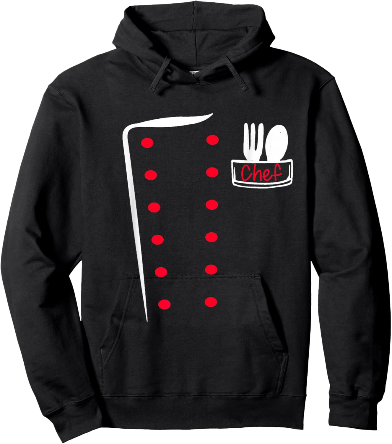 Chef Uniform Funny Cook Costume Hoodie - Hoodie | Black