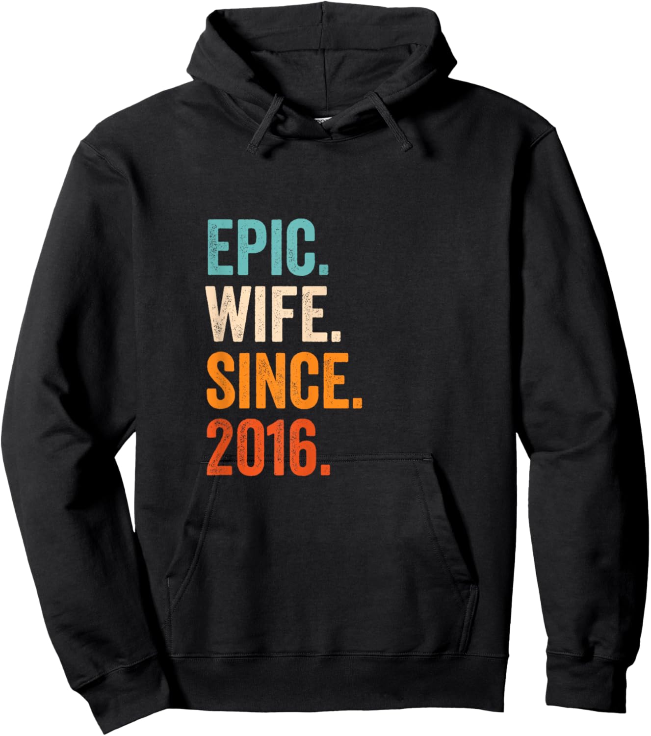 Epic Wife Since 2016 | 9th wedding anniversary 9 years Hoodie - Hoodie | Black