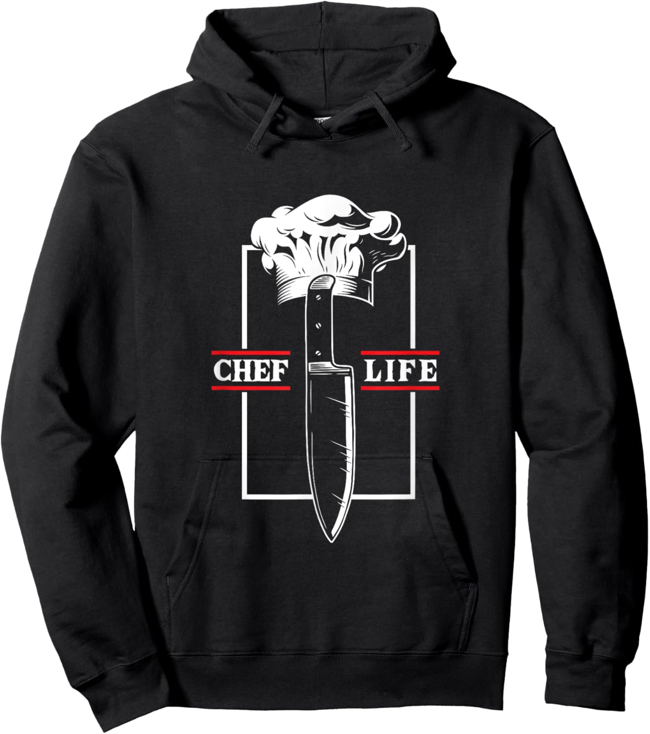 Chef Cook Life Knife Restaurant Cooking Food Culinary Grill Hoodie - Hoodie | Black