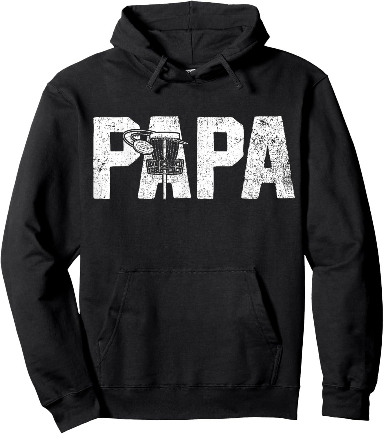 Disc Golf Papa Dad Disc Golfing Hoodie - Hoodie | Black