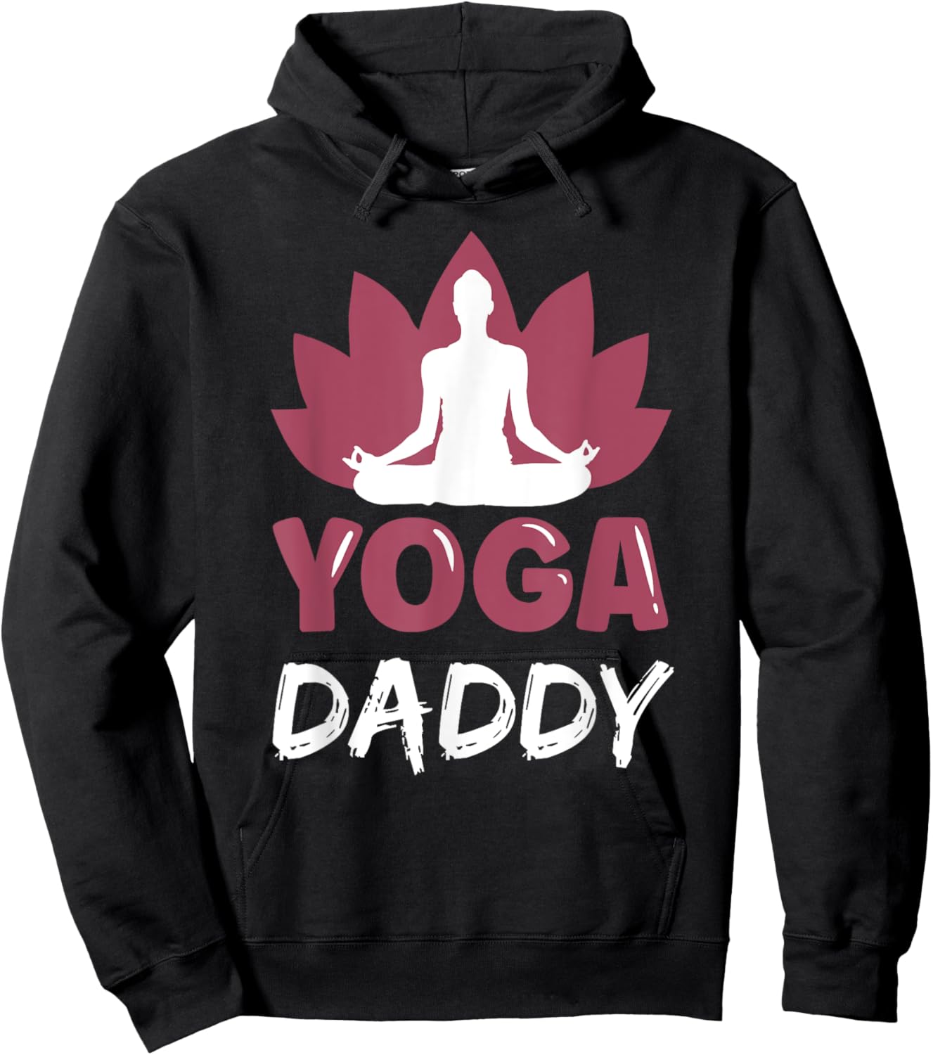 Yoga Daddy Lover Cute Meditation Hobby Dad Father Papa Hoodie - Hoodie | Black