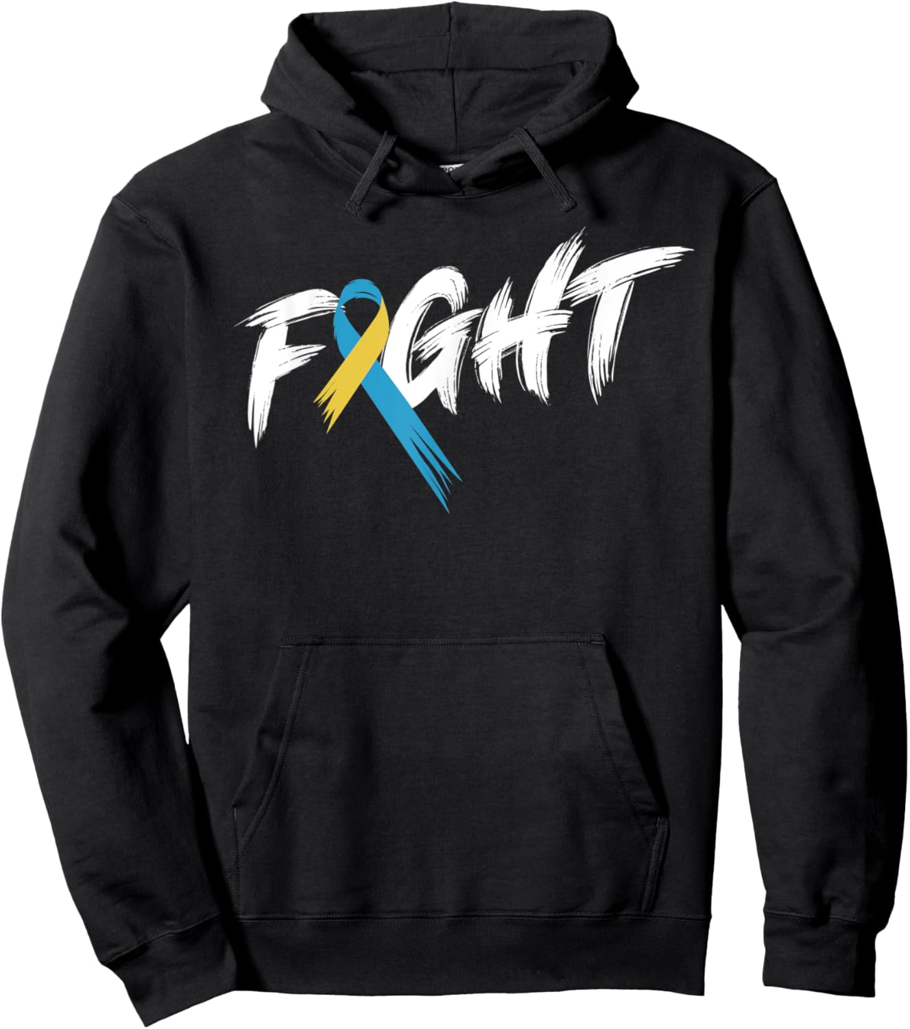 National Down Syndrome Awareness Month Fight Vintage T21 Hoodie - Hoodie | Black