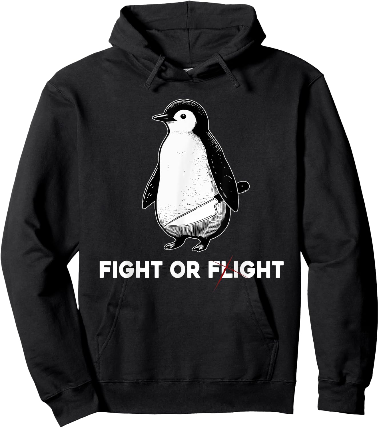 Cute Penguins Classic Fights Funny Animal Lovers Or Flight Hoodie - Hoodie | Black