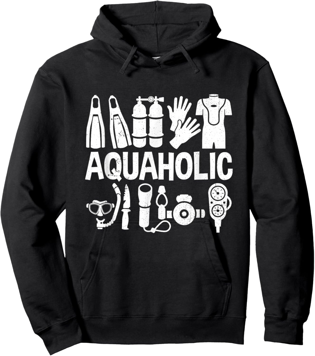 Cool Scuba Diving Dive Aquaholic Hoodie - Hoodie | Black