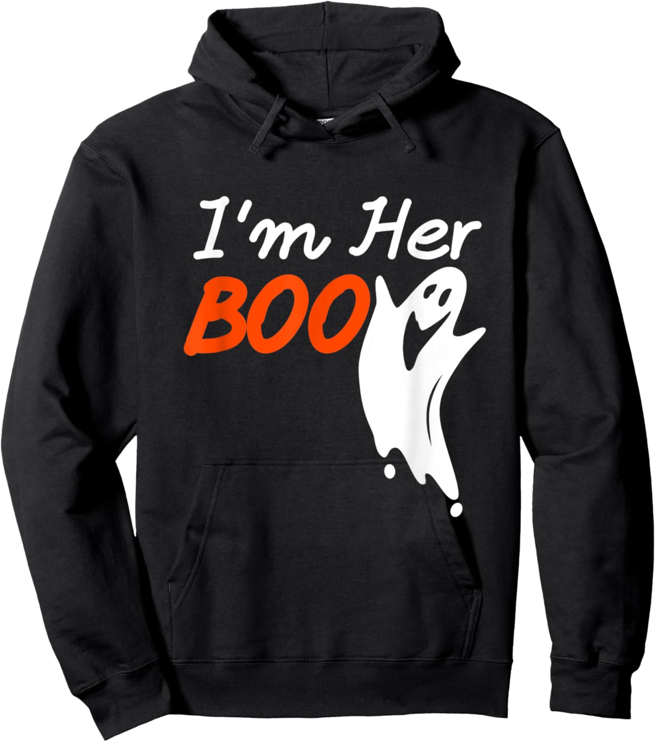 Halloween I'm Her Boo I'm His Witch Matching Couples Costume Hoodie - Hoodie | Black