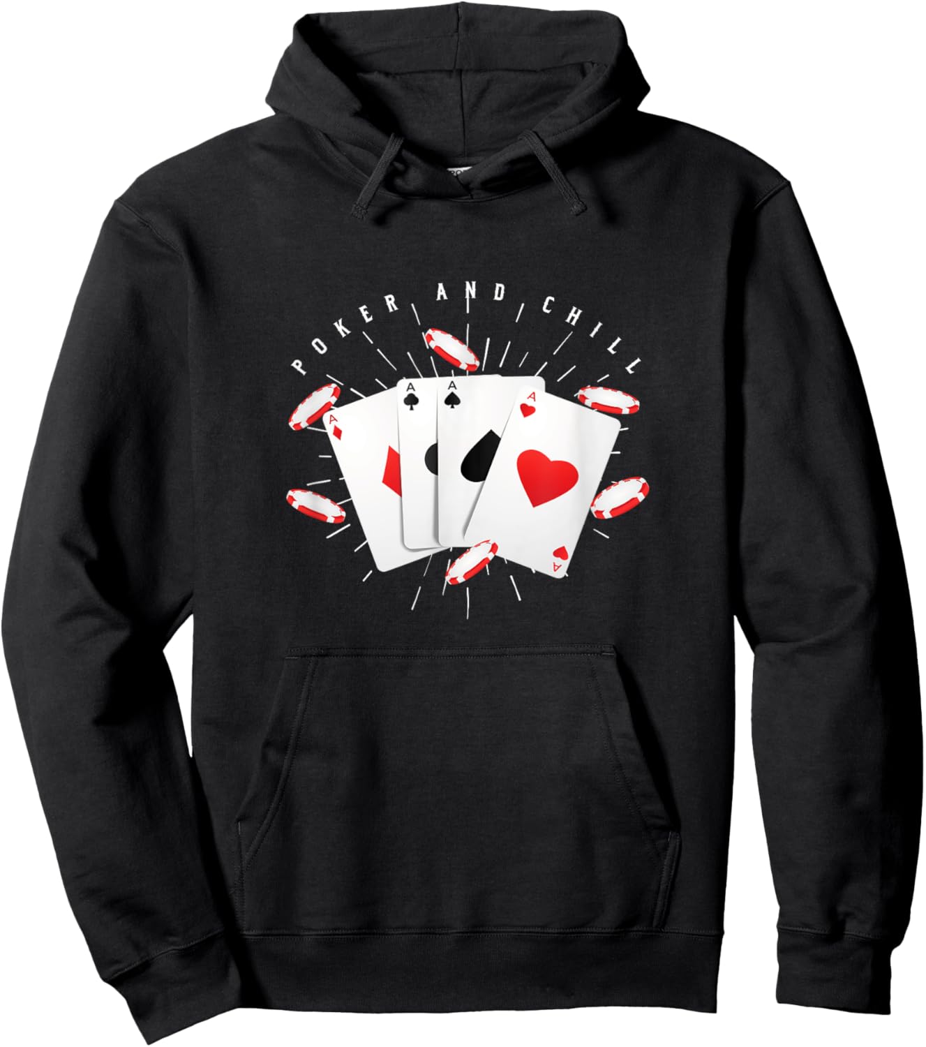Poker and Relax Aces Card Game Poker Player Money Hoodie - Hoodie | Black
