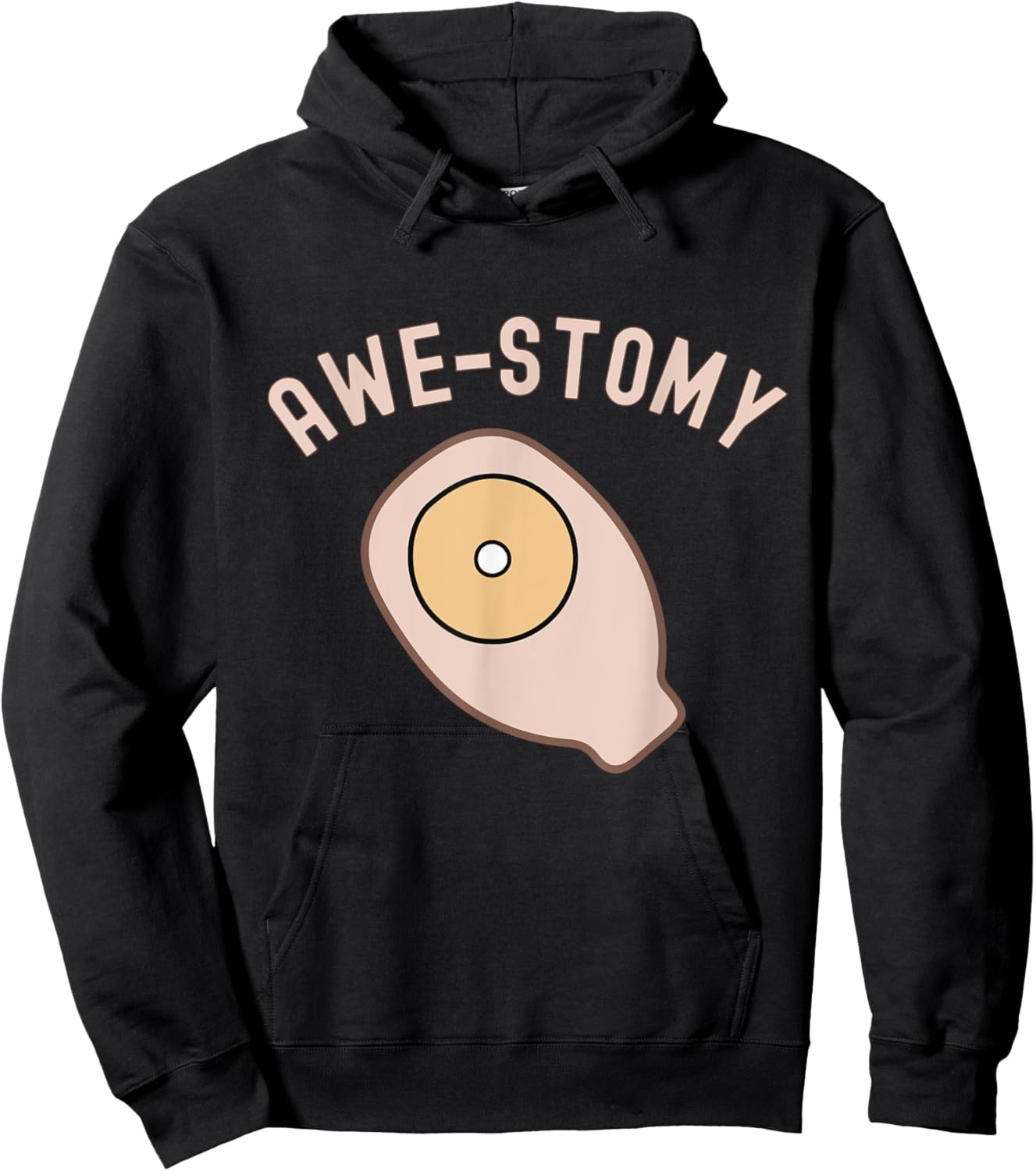 Awestomy Awesome Ostomy Patient Ostomate Motivational Gift Hoodie - Hoodie | Black