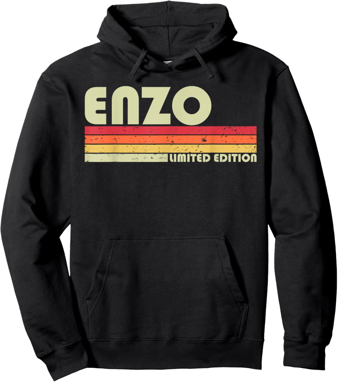 ENZO Gift Name Personalized Funny Retro Vintage Birthday Hoodie - Hoodie | Black