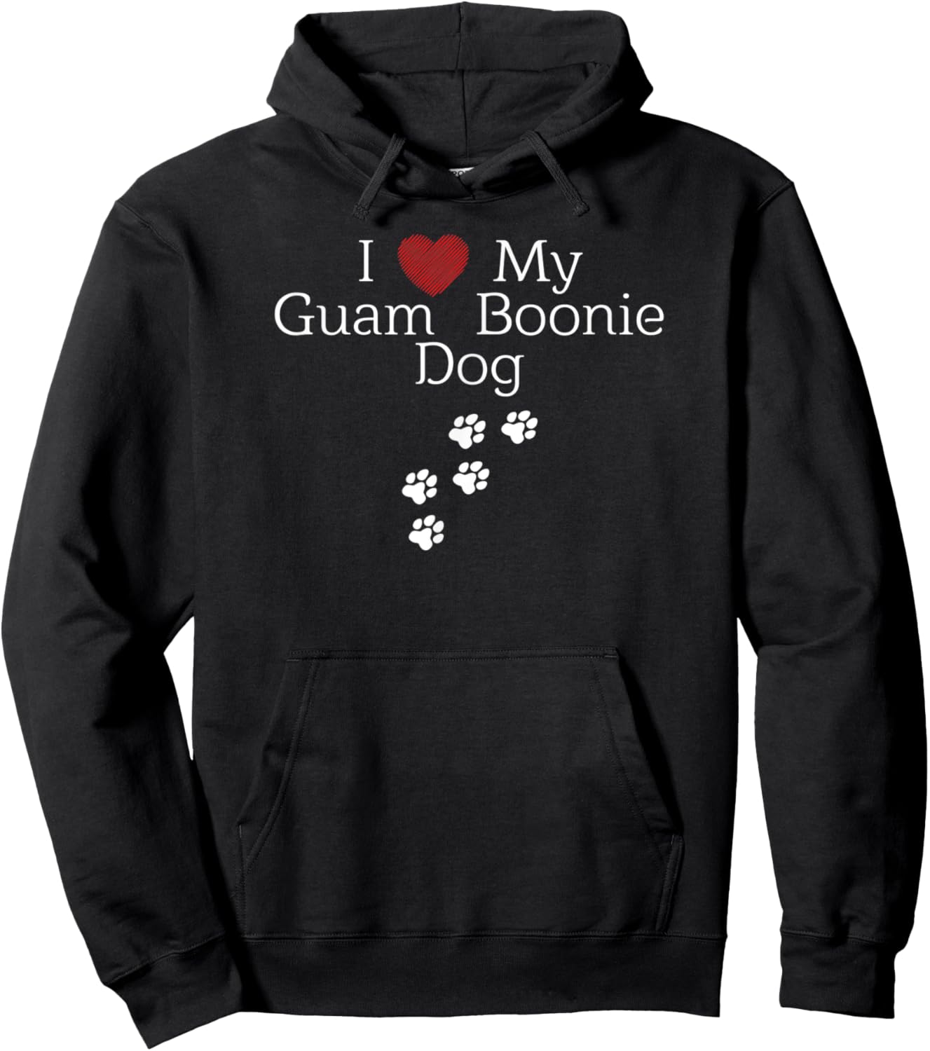 I Love My Guam Boonie Dog Men Women Kids Hoodie - Hoodie | Black