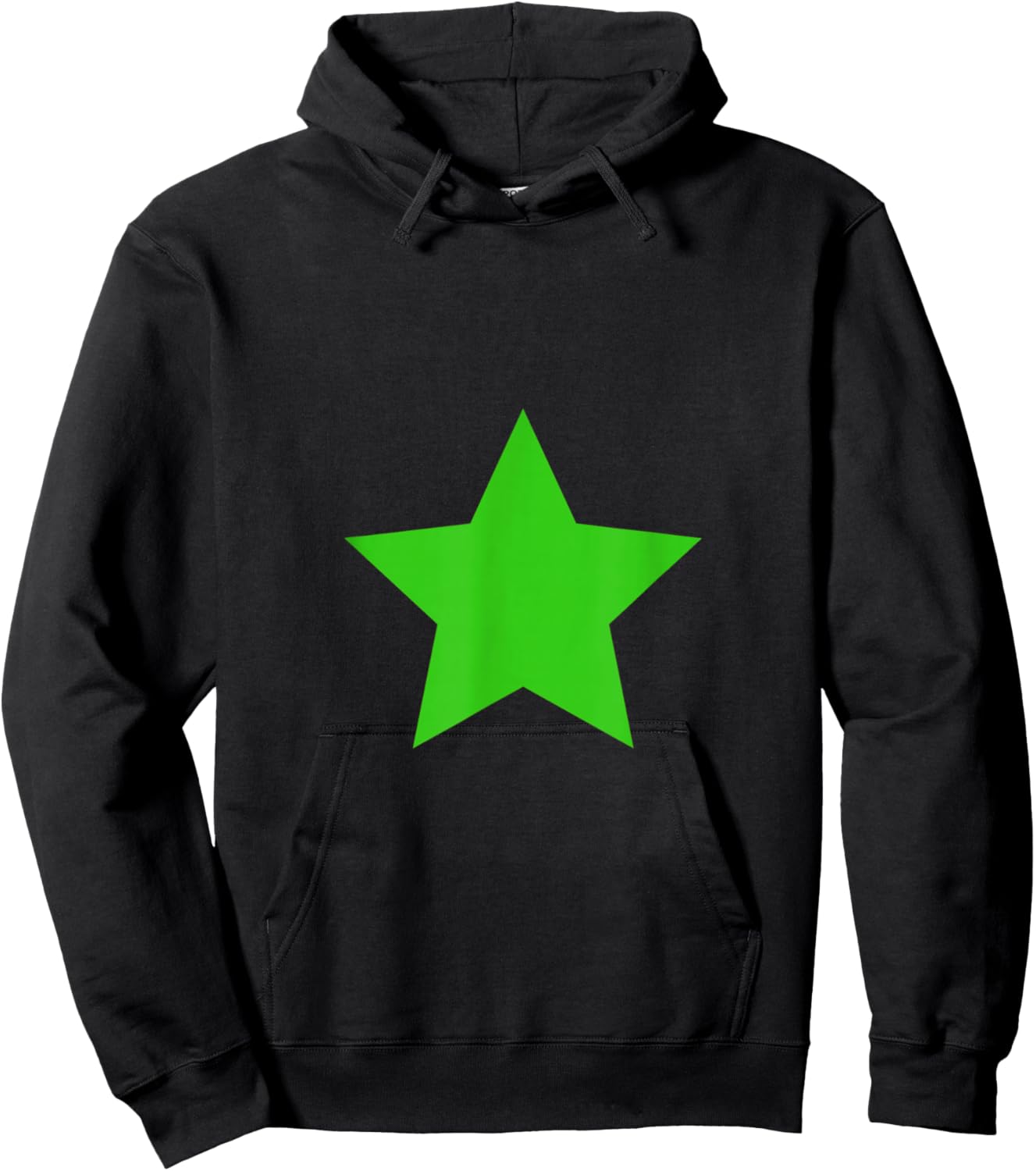 Lime Green Star Hoodie - Hoodie | Black