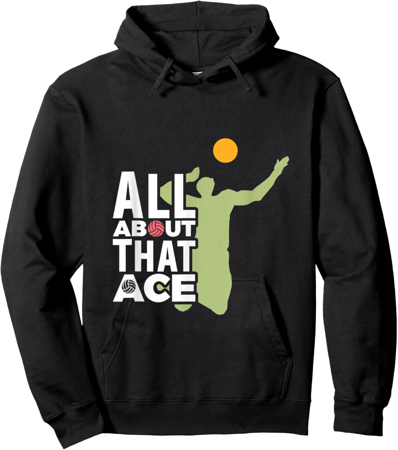 All About That Ace, Volleyball Hoodie - Hoodie | Black