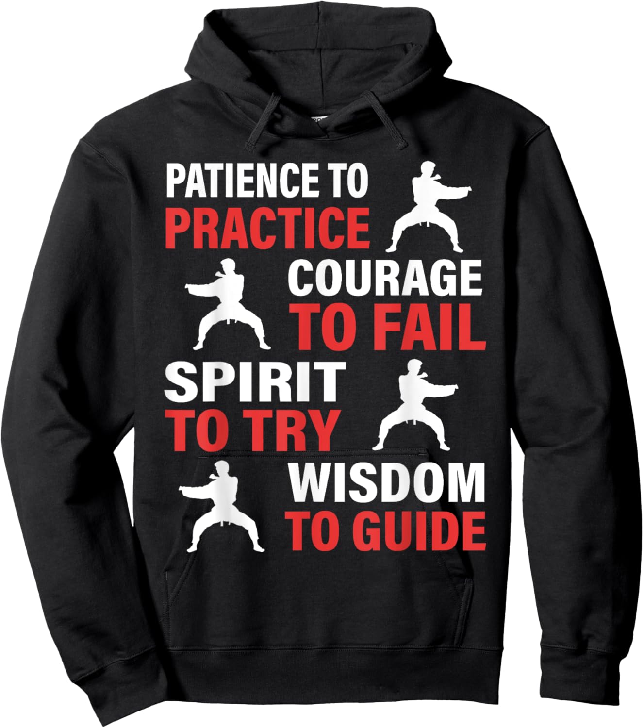 Karate Student Teacher Trainee Trainer Karateka Practitioner Men Women Girls Kids Hoodie - Hoodie | Black