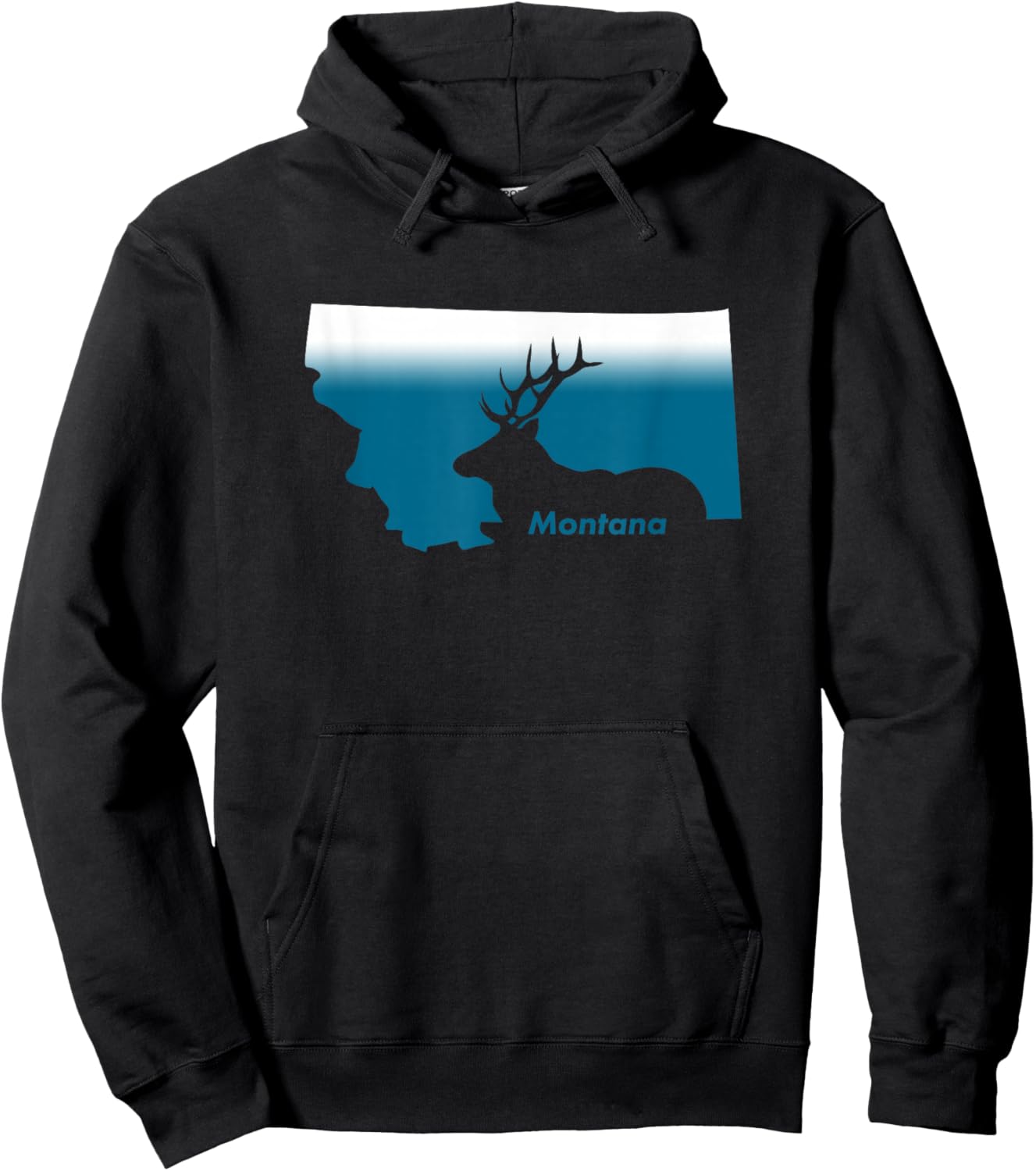 Montana Retro Vintage Outdoors Mountain Graphic Design Hoodie - Hoodie | Black