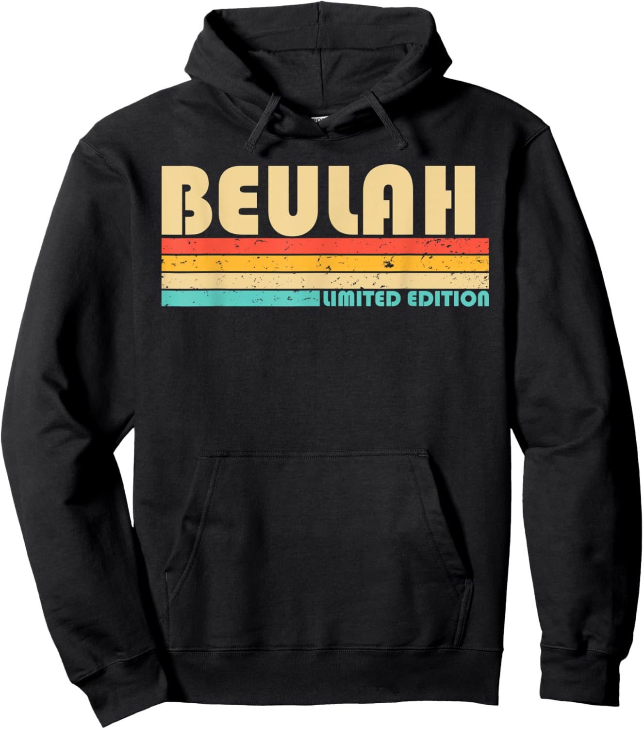 BEULAH Name Personalized Retro Vintage 80s 90s Birthday Hoodie - Hoodie | Black
