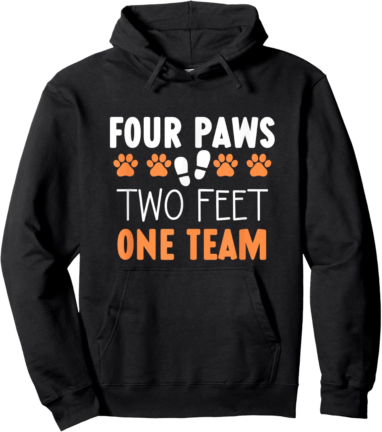Four Paws Two Feet Team one team Dog Training Trainer Hoodie - Hoodie | Black