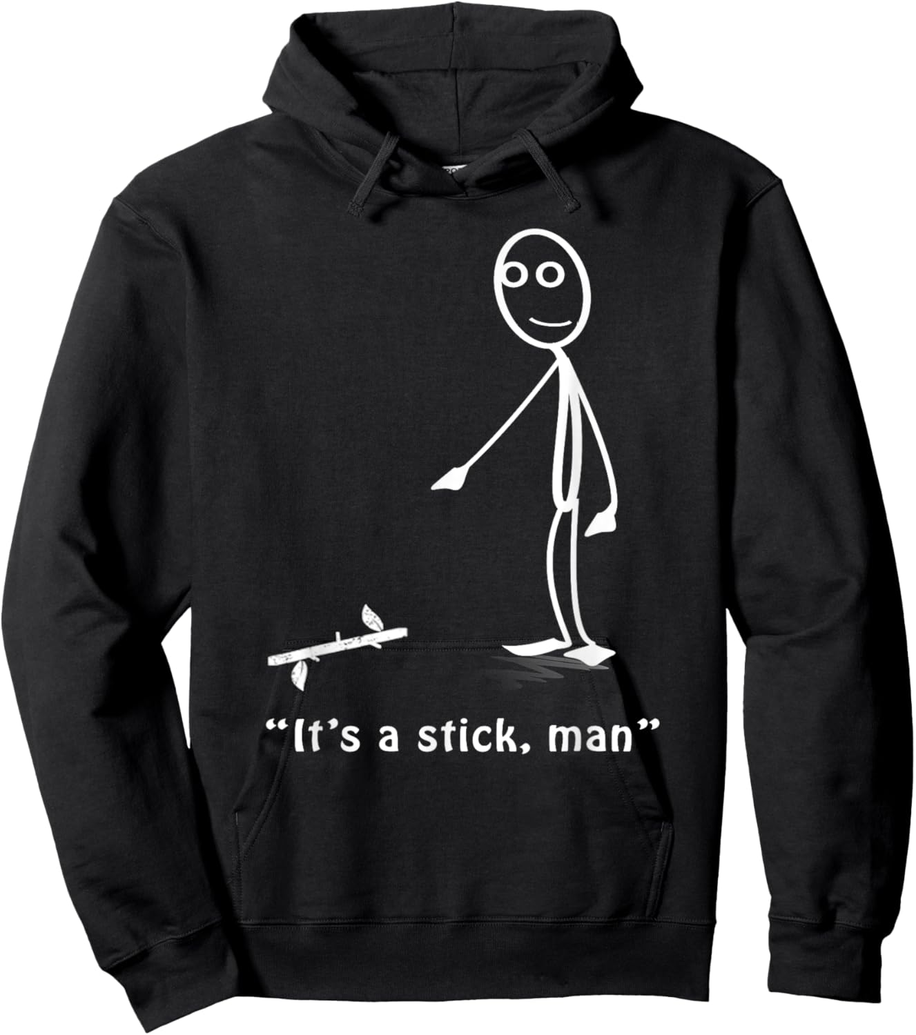 Funny It's A Stick, Man Stickman Costume - Stick Figure Hoodie - Hoodie | Black