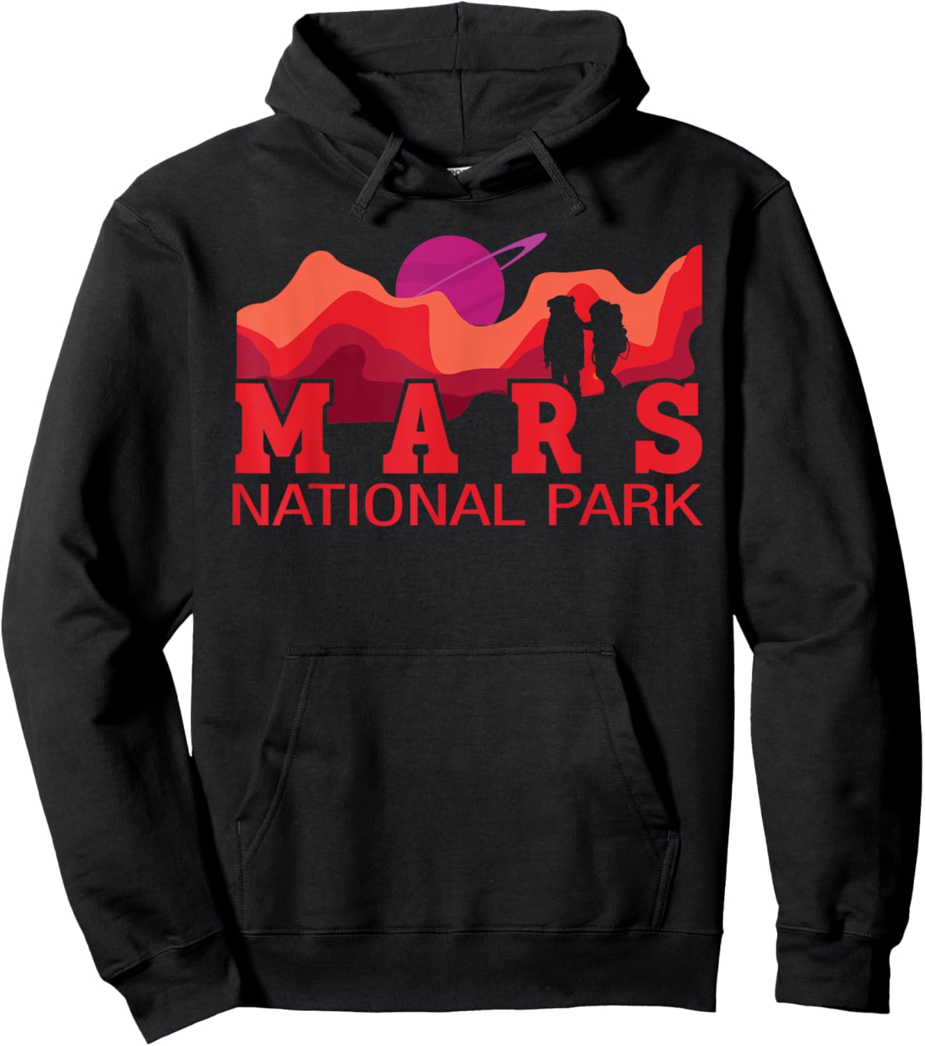 Red Planet | Space National Park - Funny Mars Hoodie - Hoodie | Black