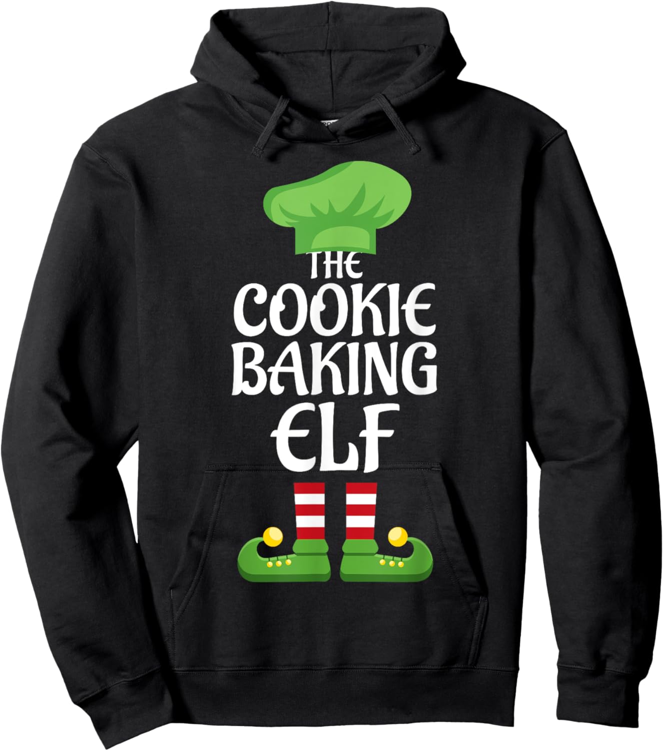 Cookie Baking Elf Family Matching Group Christmas Hoodie - Hoodie | Black
