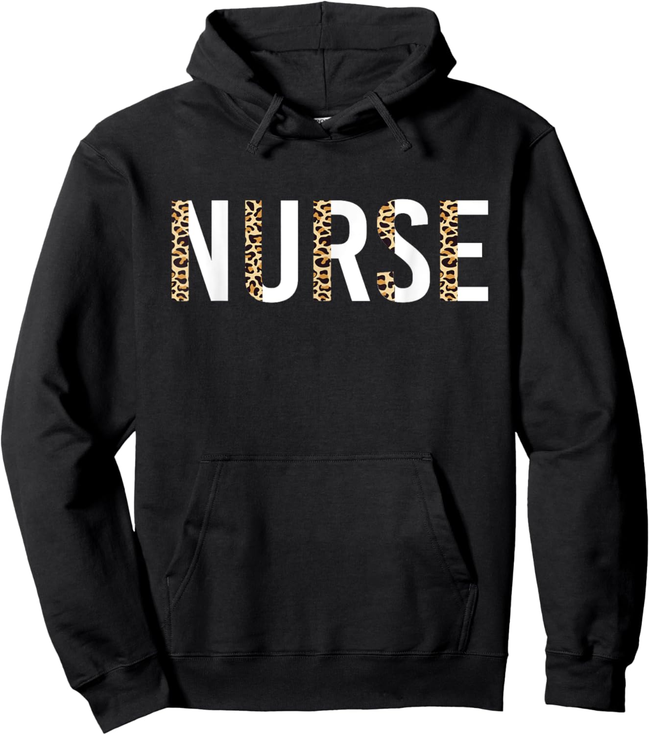 Nurse Leopard Print Nursing School Women Cute Hoodie - Hoodie | Black