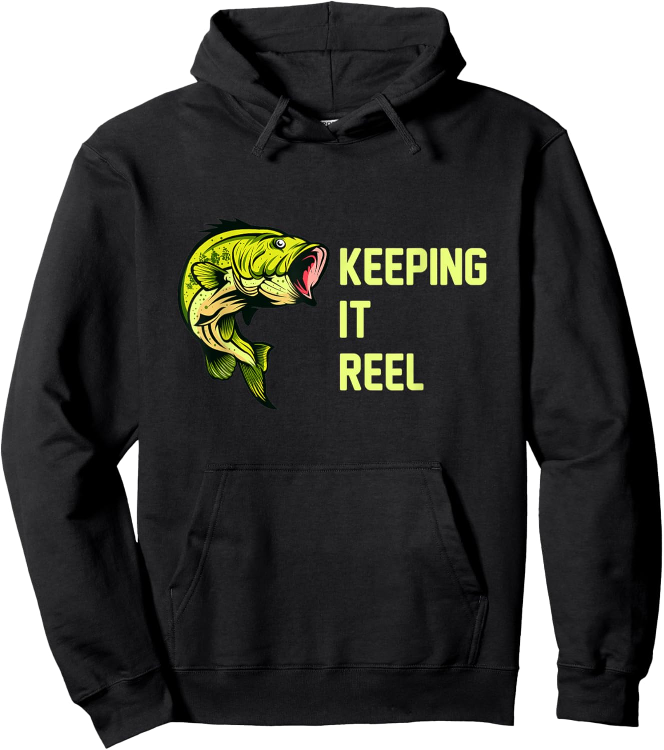 Keeping It Reel Funny Fishing Sayings Hoodie - Hoodie | Black