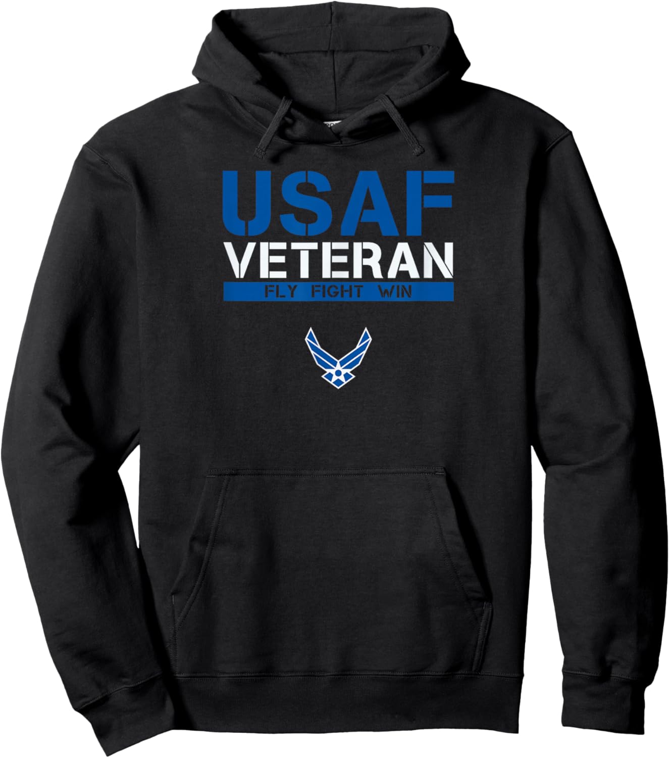 USAF Veteran - Fly Fight Win Hoodie - Hoodie | Black