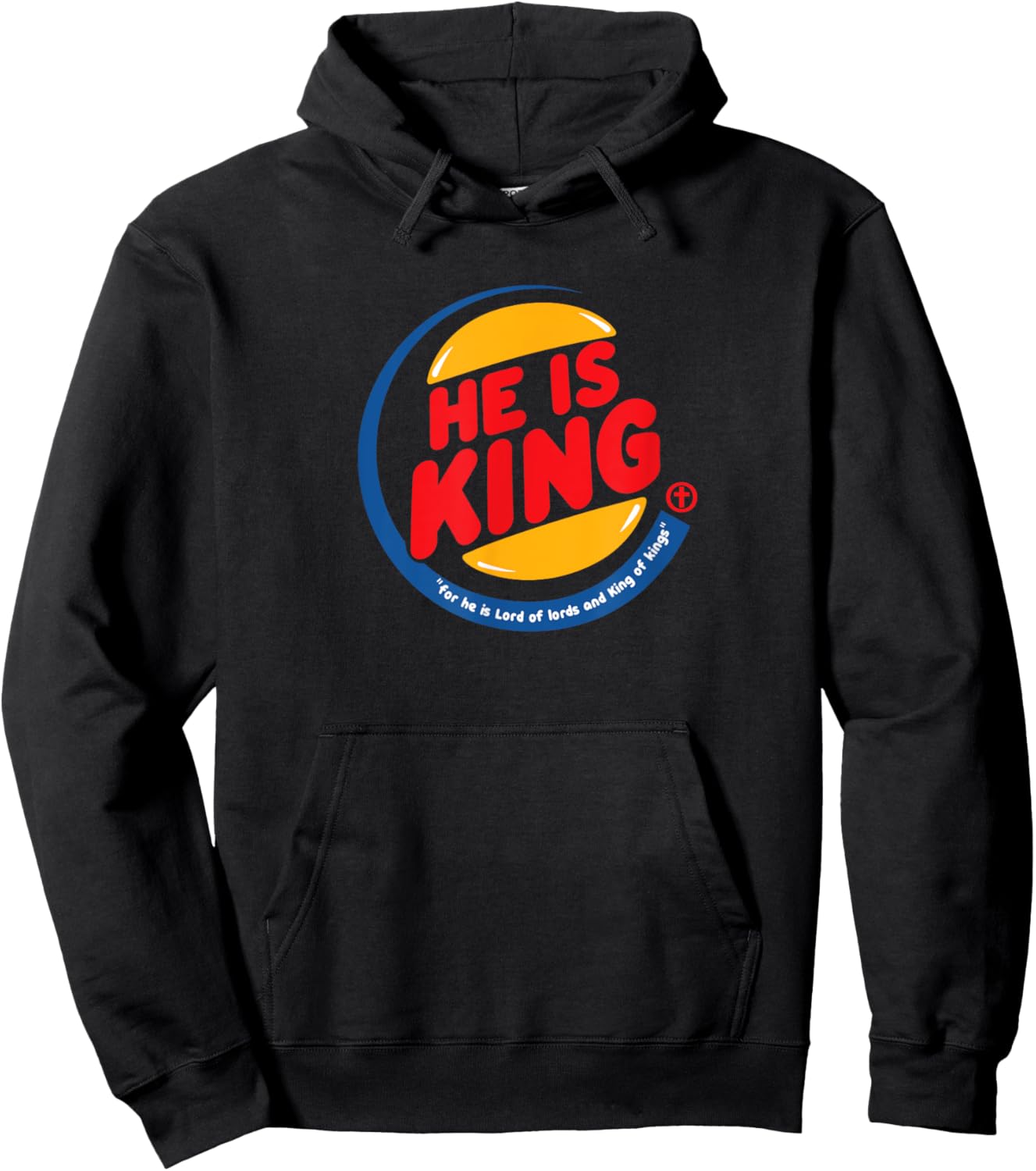 He is King Christian Pun Funny Gift Hoodie - Hoodie | Black