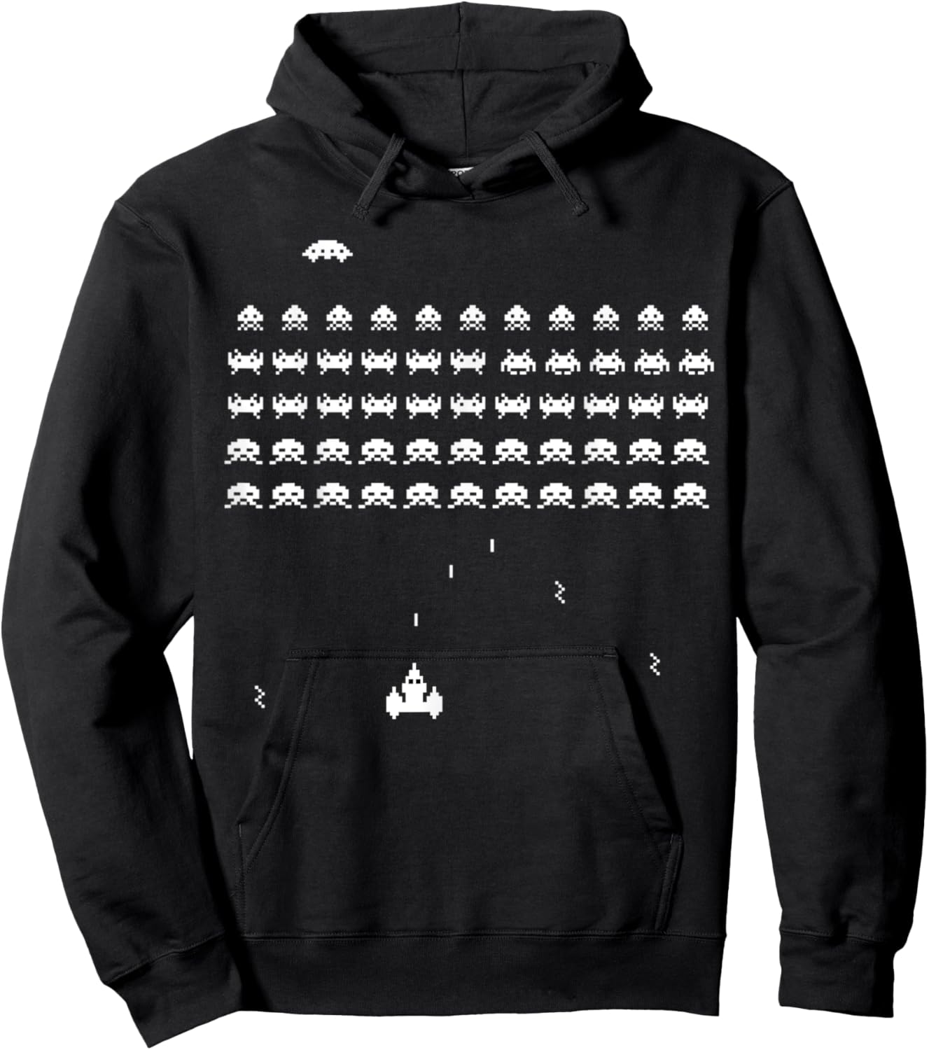 Retro Vintage video game space shooter arcade Hoodie - Hoodie | Black
