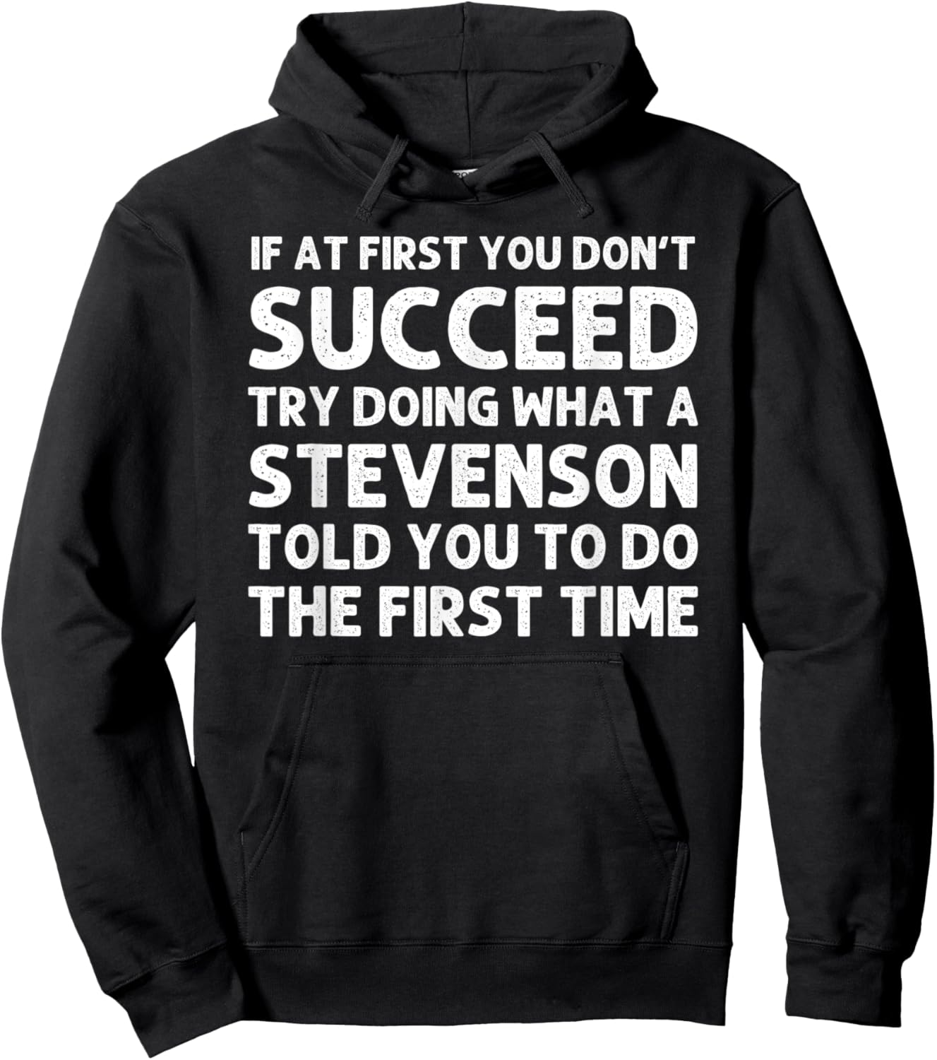 STEVENSON Funny Surname Family Tree Birthday Reunion Idea Hoodie - Hoodie | Black