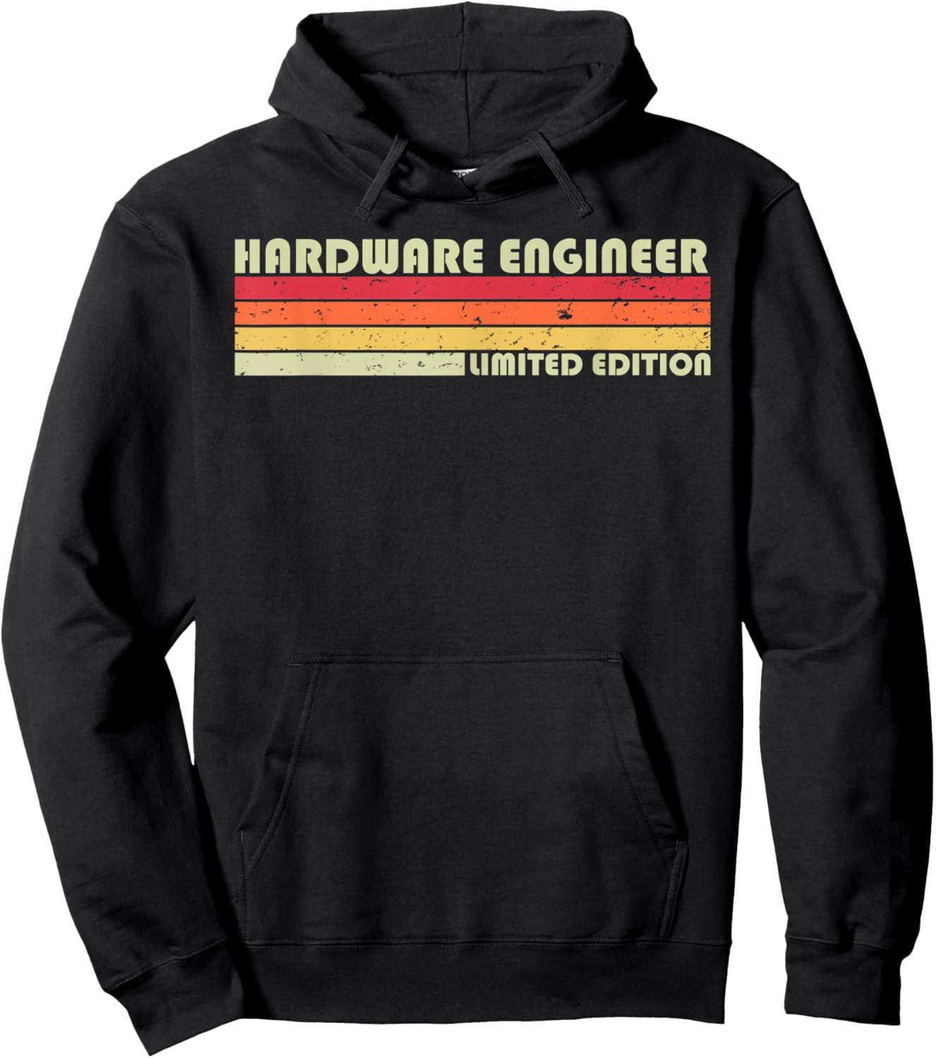 HARDWARE ENGINEER Funny Job Title Profession Birthday Worker Hoodie - Hoodie | Black