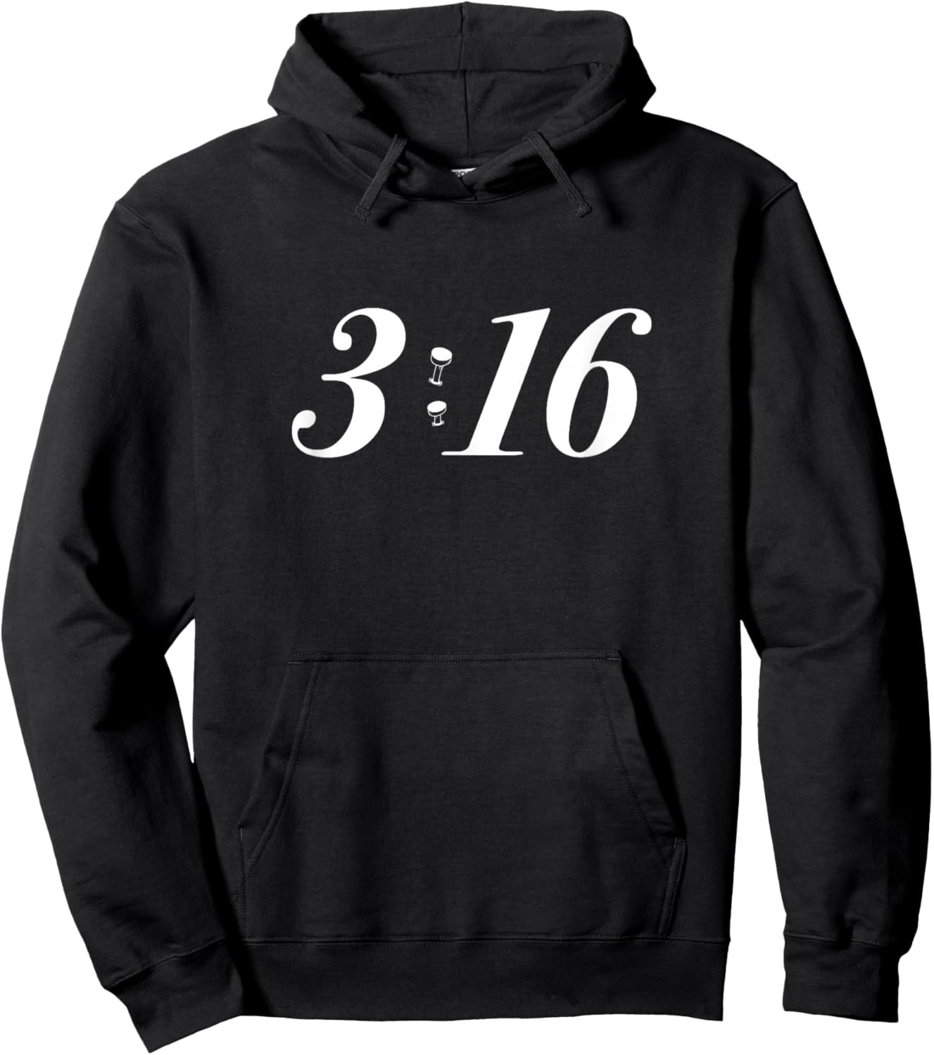John 3 16 Bible Centre Jesus Christ Hoodie - Hoodie | Black