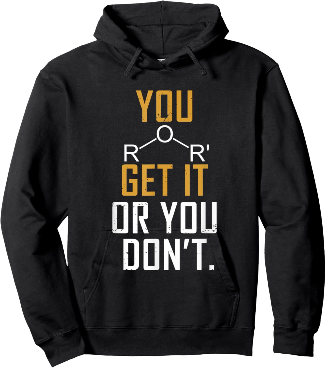 Chemistry Pun - Ether Get It Or You Don't - Funny Science Hoodie - Hoodie | Black