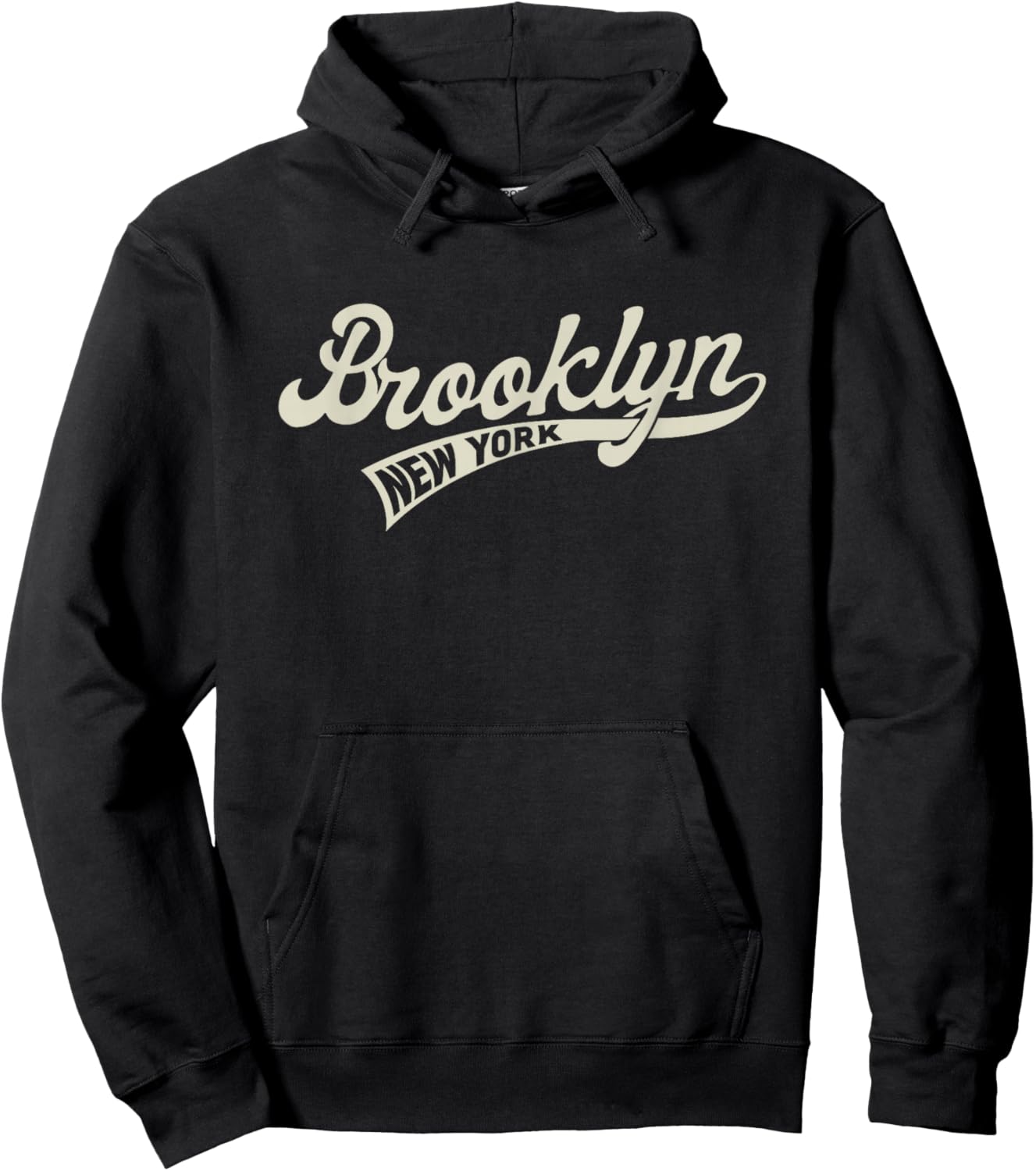 Vintage Baseball Style Brooklyn & Women Hoodie - Hoodie | Black