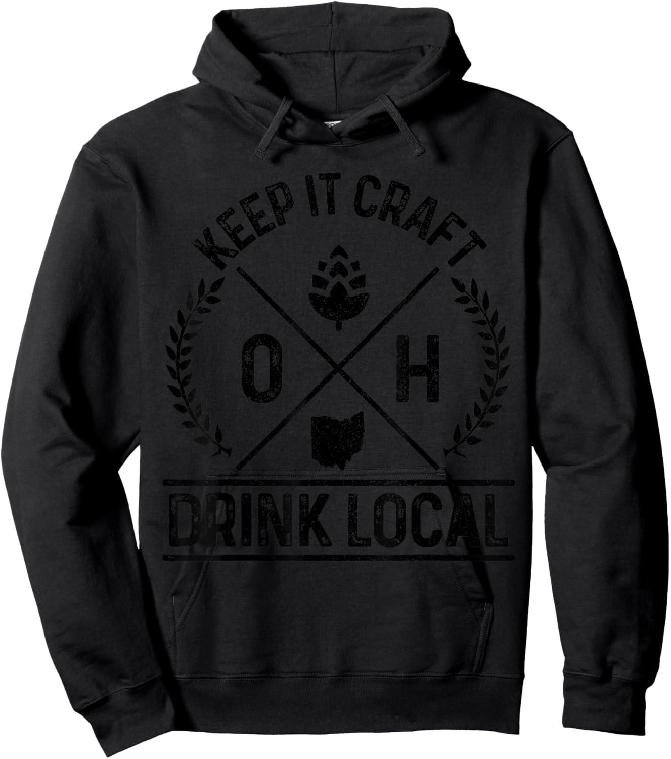 Ohio Drink Local OH Brewery Brewmaster Craft Beer Brewer Hoodie - Hoodie | Black