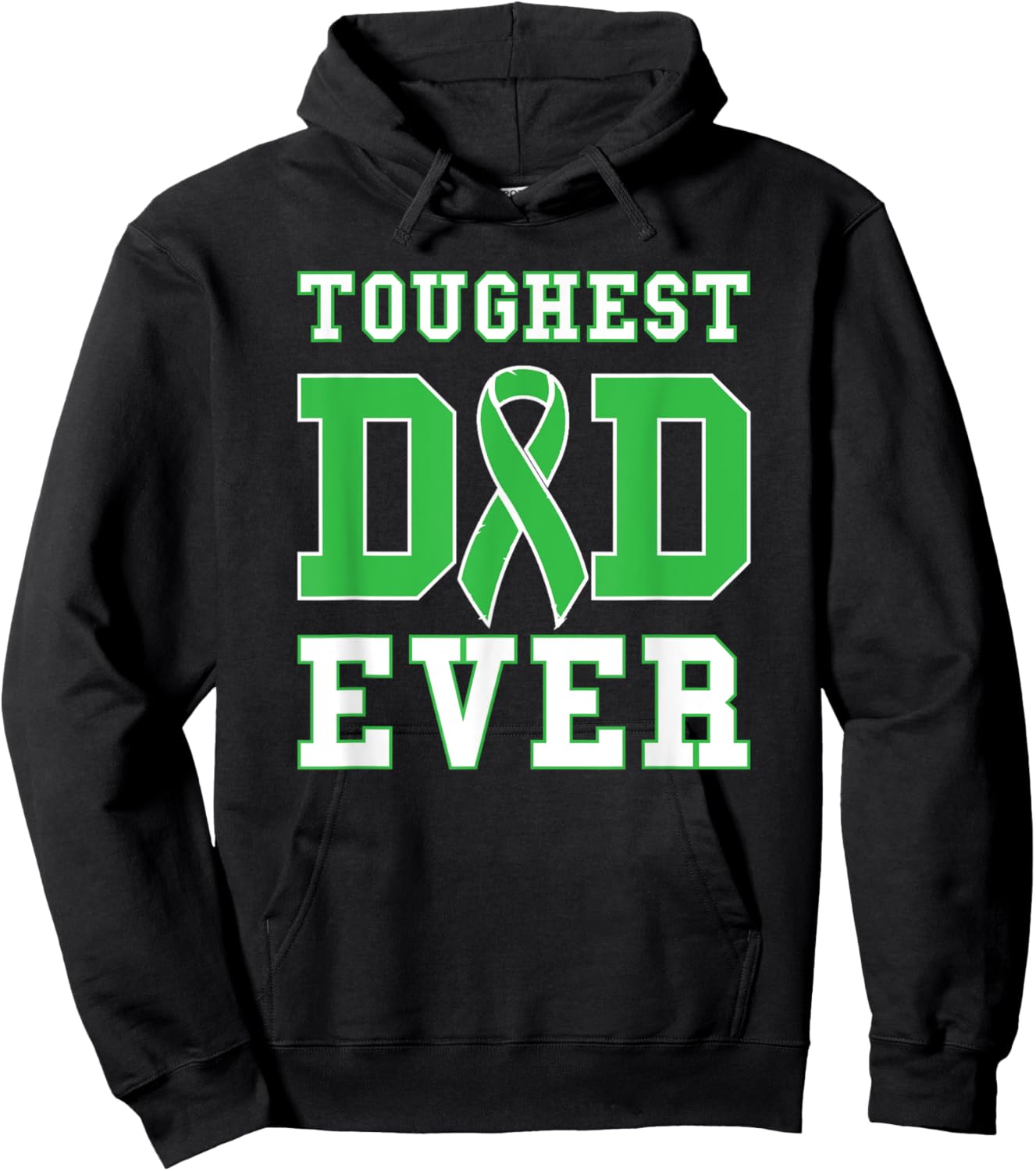 Toughest Dad Ever - Liver Cancer Awareness Ribbon Hoodie - Hoodie | Black