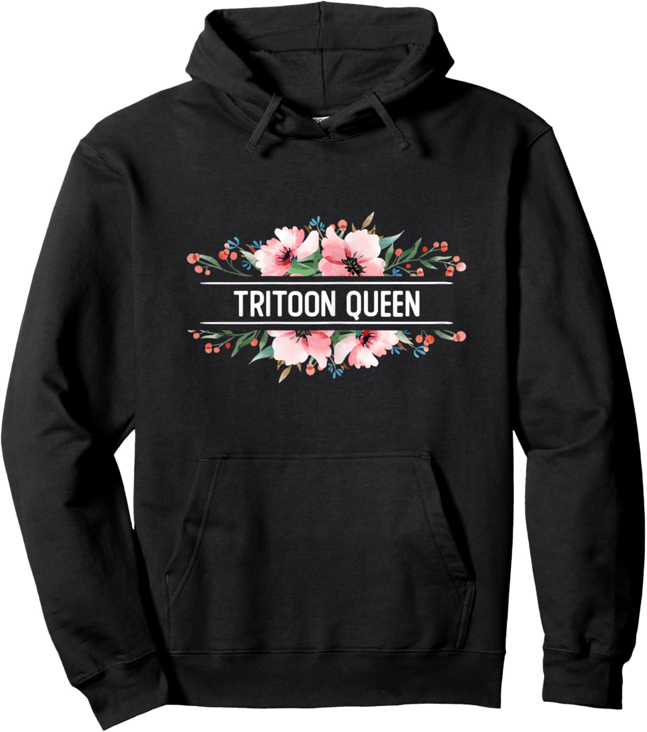 Tritoon Queen Funny Tri-toon Boat Captain Hoodie - Hoodie | Black