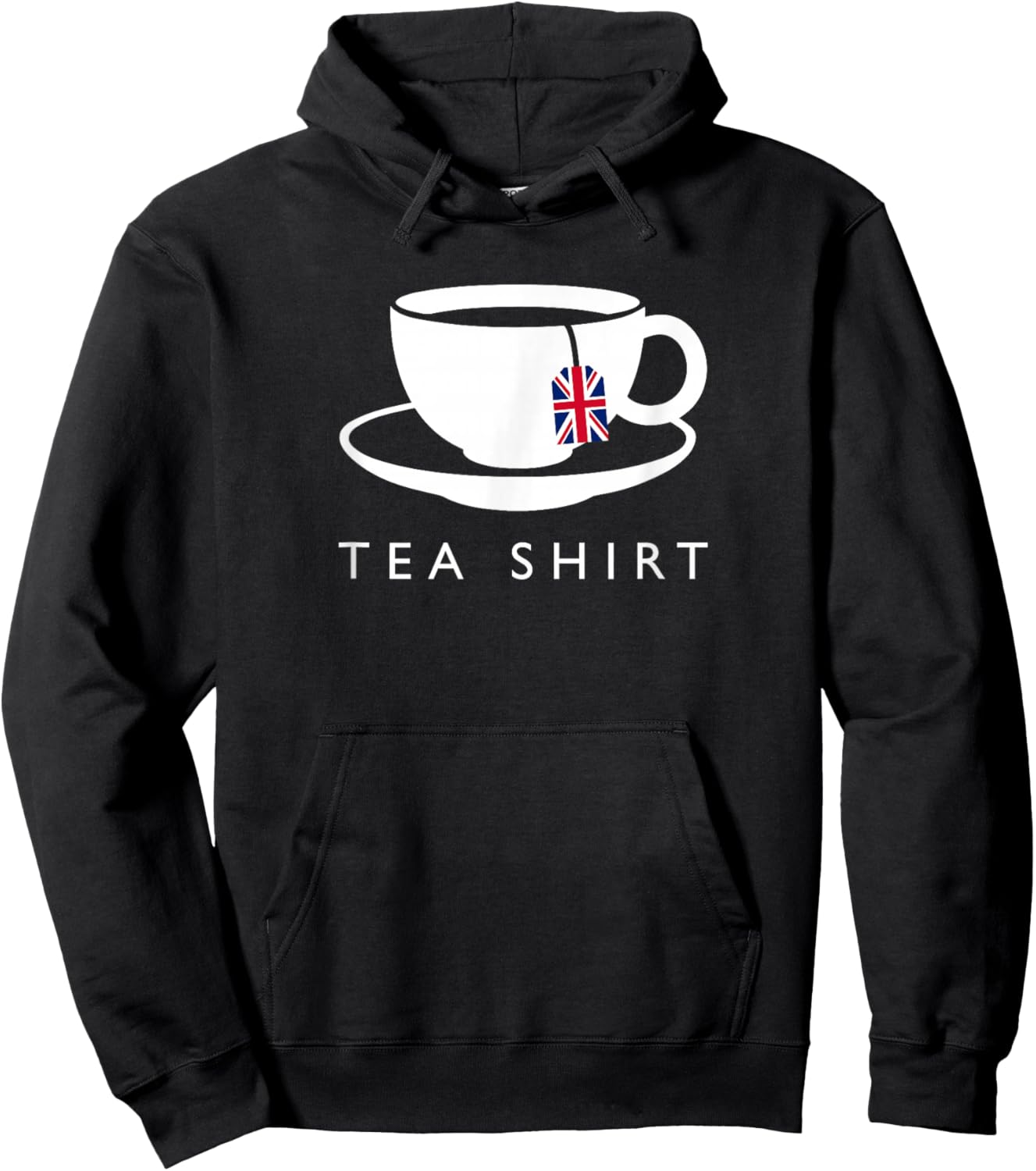 I Love English Tea UK Flag Hoodie - Hoodie | Black