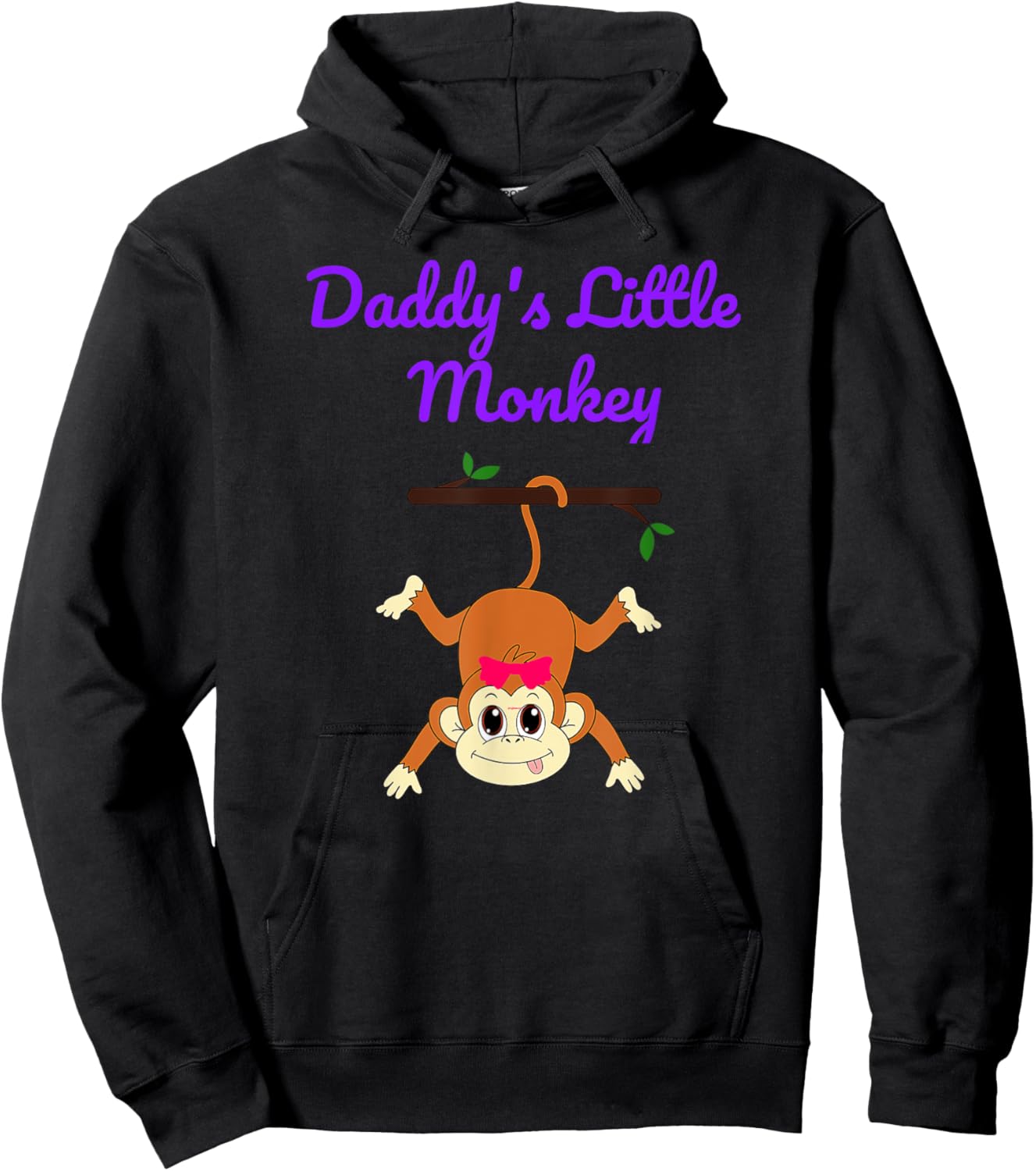 Daddy's Little Monkey Hoodie - Hoodie | Black