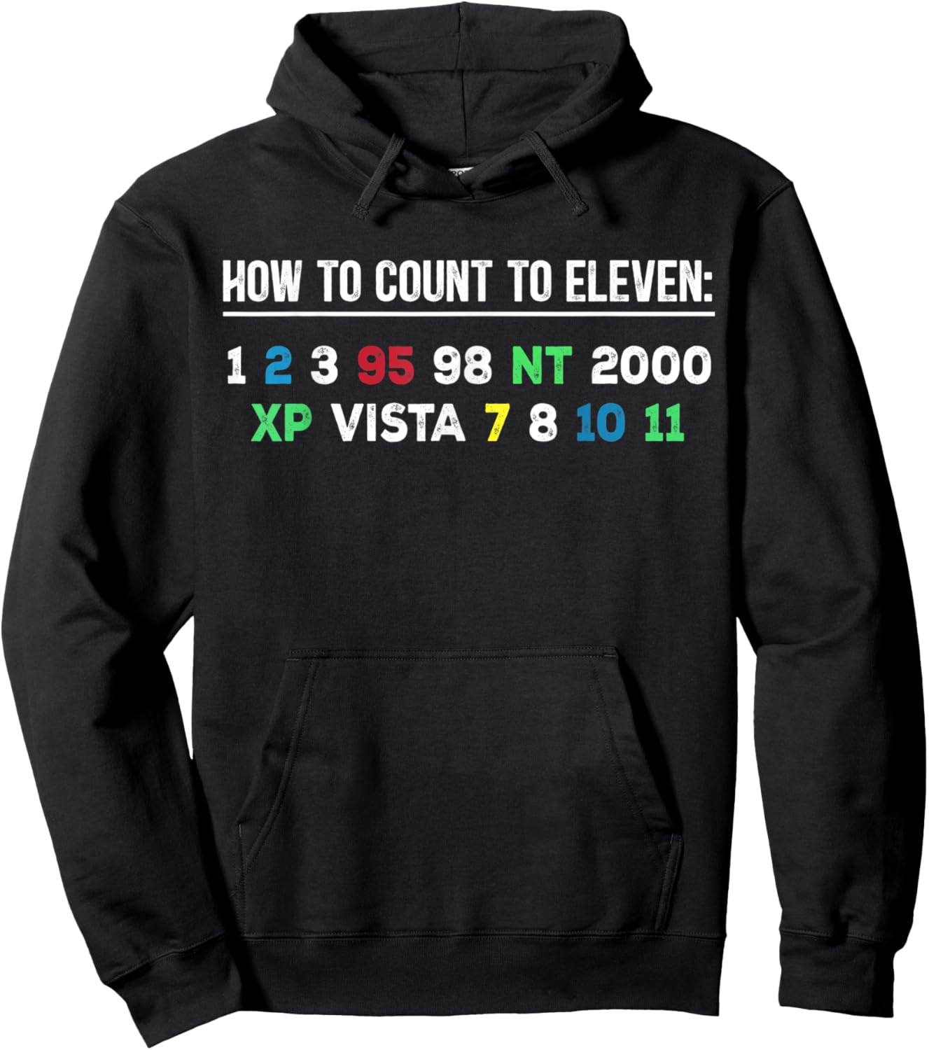 How To Count To Eleven Windows Evolution Coder Programming Hoodie - Hoodie | Black